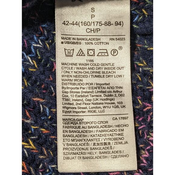 Gap Pullover Sweater Women Size S Blue Relaxed Rollneck Shaker Drop-Shoulder - Picture 9 of 12